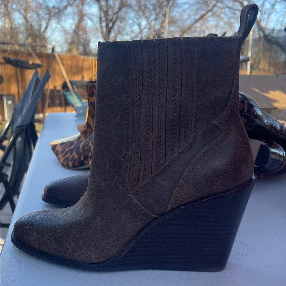 Lucky Brand Dark Brown Ankle Booties